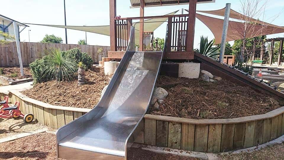 Stainless steel slippery slide (Day care centre, Kawana)