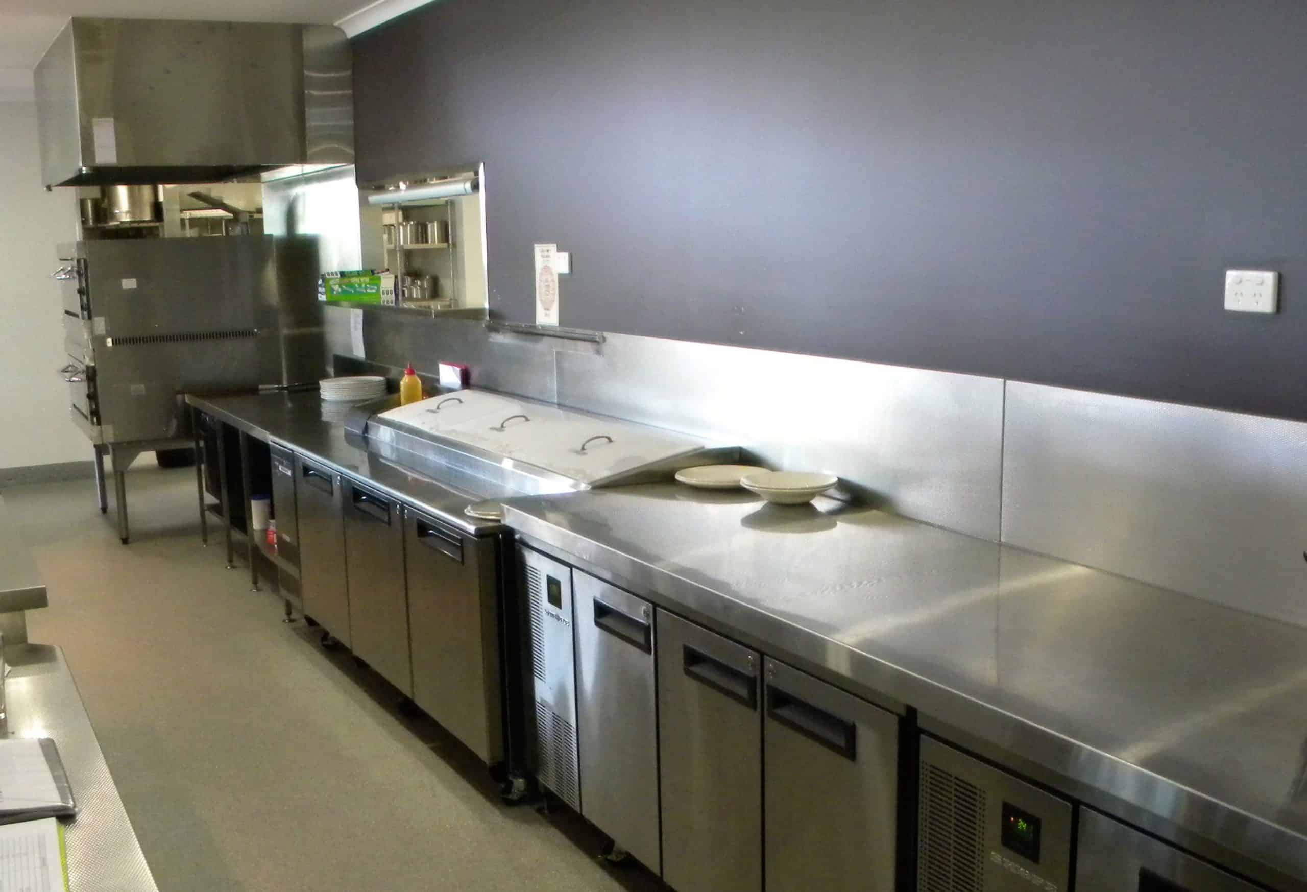 Stainless steel prep area – commercial kitchen (Yeppoon)